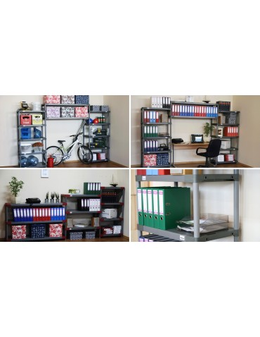 Regały plastikowe - Regał magazynowy plastikowy do piwnicy regał garażowy 98x110x46 3 półki EKO - product 6