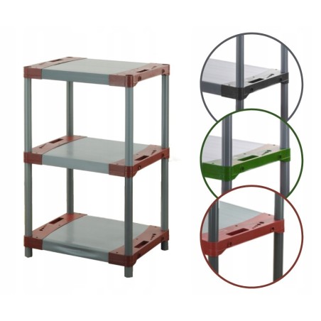 Regał magazynowy regał plastikowy do piwnicy regał garażowy 98x80x46 TRWAŁY