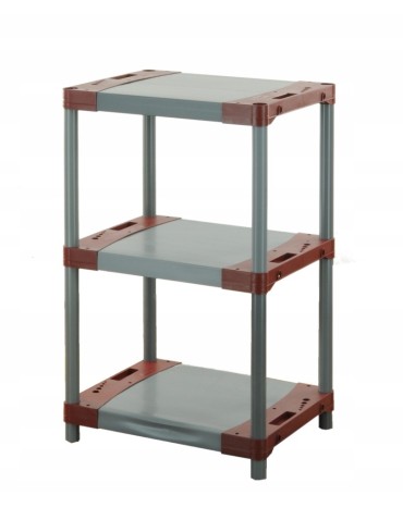 Regały plastikowe - Regał magazynowy regał plastikowy do piwnicy regał garażowy 98x80x46 TRWAŁY - product 3