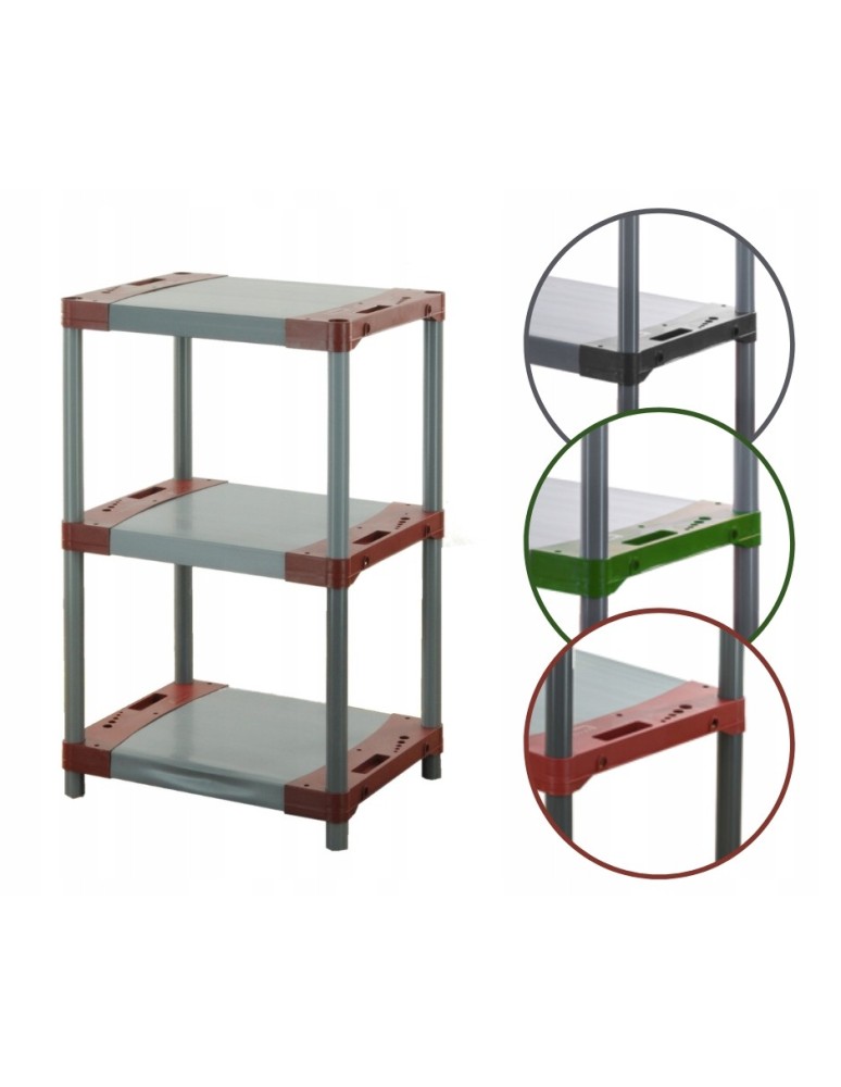 Regały plastikowe - Regał magazynowy regał plastikowy do piwnicy regał garażowy 98x70x46 TRWAŁY - produkt MODO24.PL 1