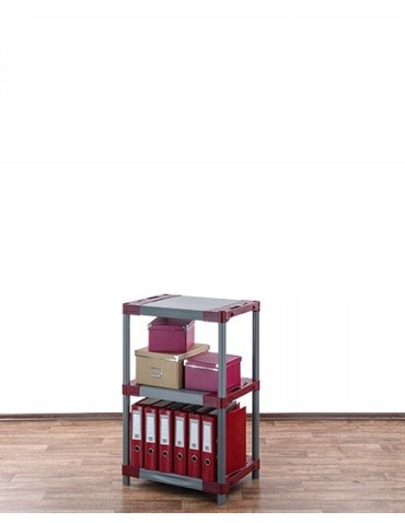 Regały plastikowe - Regał magazynowy regał plastikowy do piwnicy regał garażowy 98x70x46 TRWAŁY - product 15