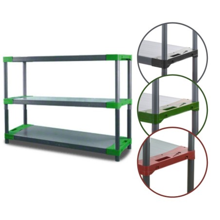 Regał magazynowy plastikowy do piwnicy regał garażowy 98x110x46 3 półki EKO