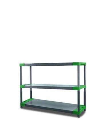 Regały plastikowe - Regał magazynowy plastikowy do piwnicy regał garażowy 98x110x46 3 półki EKO - product 3