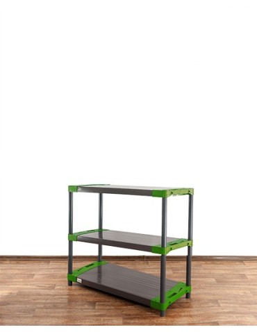 Regały plastikowe - Regał magazynowy plastikowy do piwnicy regał garażowy 98x110x46 3 półki EKO - product 4