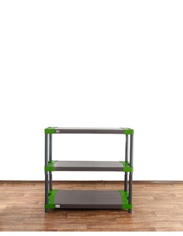 Regały plastikowe - Regał magazynowy plastikowy do piwnicy regał garażowy 98x110x46 3 półki EKO - product 5