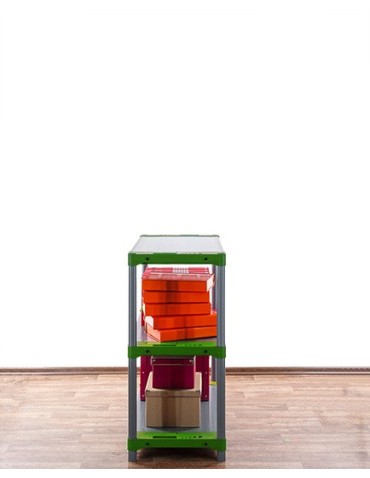 Regały plastikowe - Regał magazynowy plastikowy do piwnicy regał garażowy 98x110x46 3 półki EKO - product 13