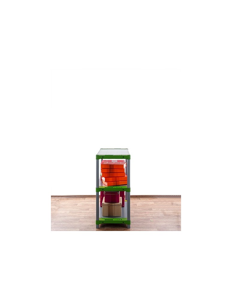 Regały plastikowe - Regał magazynowy plastikowy do piwnicy regał garażowy 98x110x46 3 półki EKO - product MODO24.PL 13