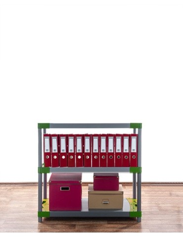 Regały plastikowe - Regał magazynowy plastikowy do piwnicy regał garażowy 98x110x46 3 półki EKO - product 14