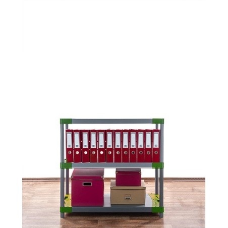 Regał magazynowy plastikowy do piwnicy regał garażowy 98x110x46 3 półki EKO