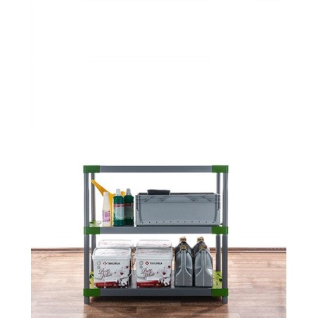 Regał magazynowy plastikowy do piwnicy regał garażowy 98x110x46 3 półki EKO