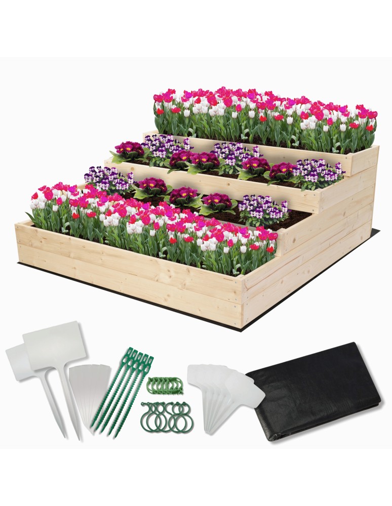 Ogród - Skrzynie na warzywa warzywniak donica drewniana 120x120 GRATISY EKO - product MODO24.PL 1