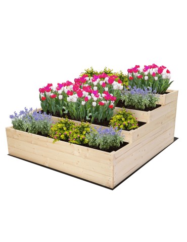 Skrzynia na warzywa warzywnik drewniany 120x120 GRATISY WYSOKA ECO - product 2