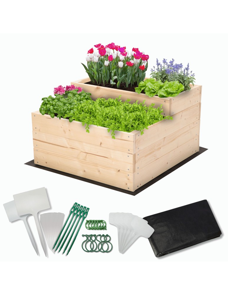 Ogród - Skrzynia na warzywa warzywniak grządka drewniany 60x60 GRATISY EKO - product MODO24.PL 1