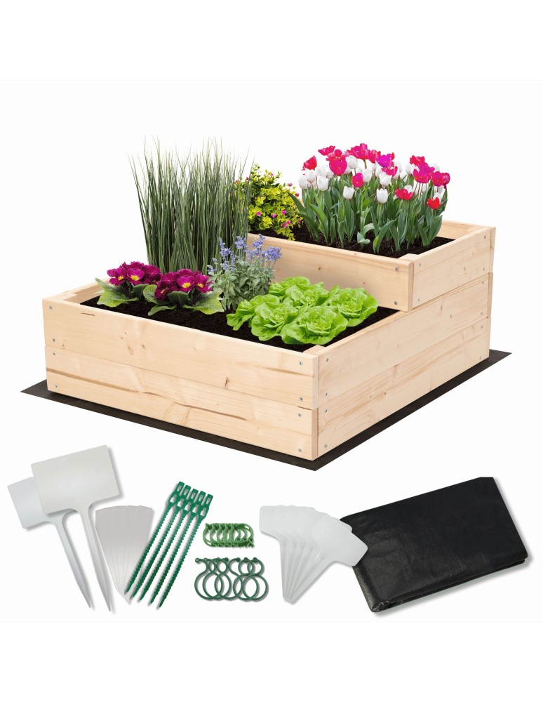 Dom i ogród - Skrzynia na warzywa warzywniak inspekt drewniany 60x60 GRATISY ECO - produkt MODO24.PL 1
