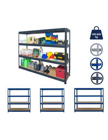 Regał magazynowy regał metalowy do dużych obciążeń 500kg 177x200x60 KOLOS