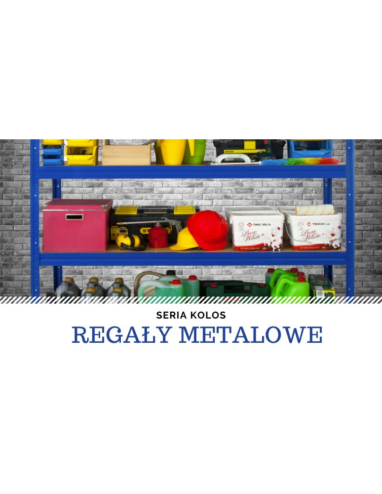 Regały metalowe - Regał magazynowy regał metalowy do dużych obciążeń 500kg 177x200x60 KOLOS - product MODO24.PL 2