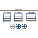 Regał magazynowy regał metalowy do dużych obciążeń 500kg 177x200x60 KOLOS