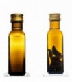 Oliwkowa butelka Marasca 100 ml · fi 31,5 mm · złota zakrętka · Zestaw 6 sztuk