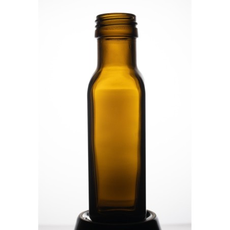 butelka na kwadratowa 100 ml fi31,5 zielona ze zło