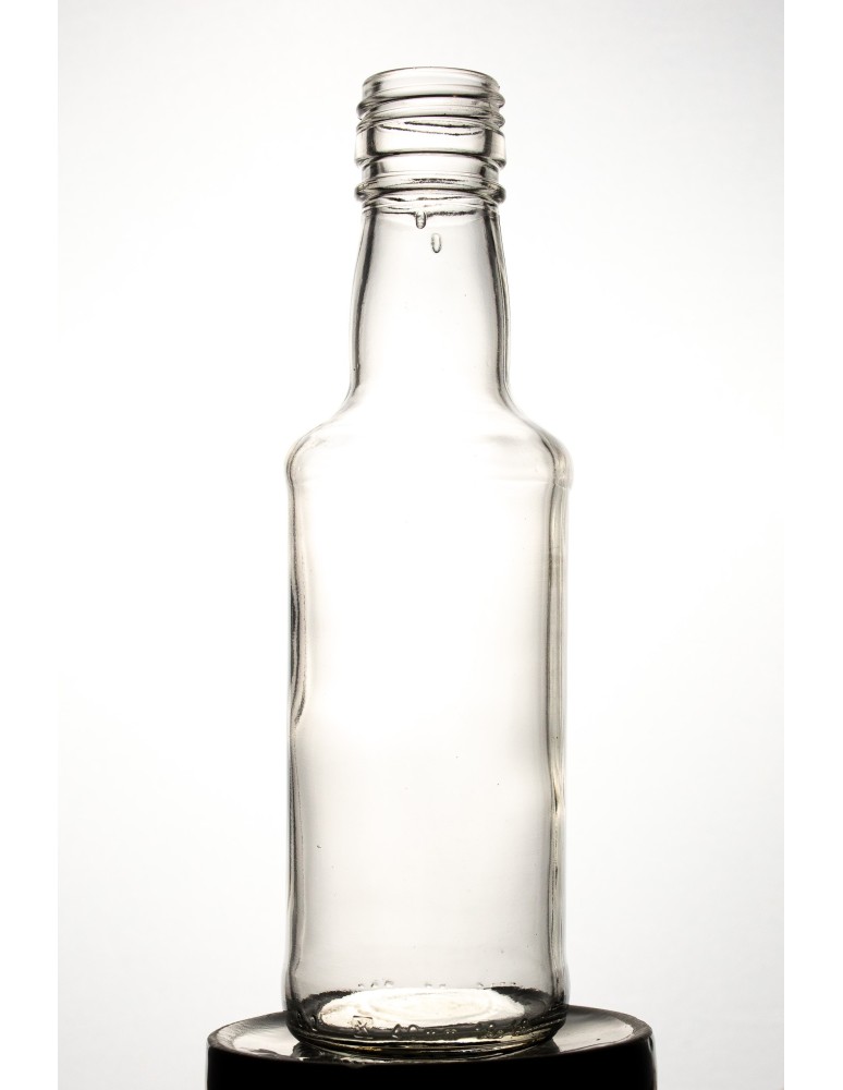 Szklane butelki na alkohol - galoniki - Butelka monopolowa 200 ml · fi 28 mm · złota nakrętka · komplet 6 sztuk - product MODO24.PL 3