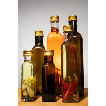 Butelka Marasca Oliwkowa  250 ml · fi 31,5 mm · złota nakrętka · 6 szt