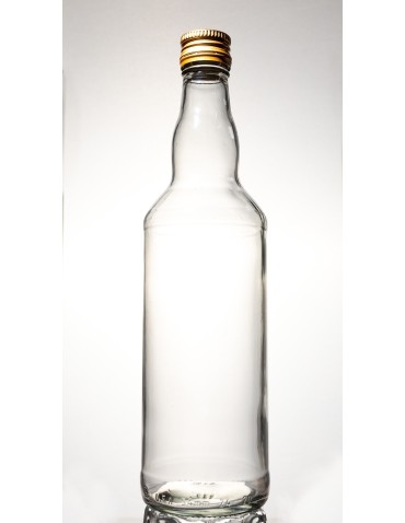 Transparentna butelka monopolowa 500 ml ze złotą zakrętką fi 28mm · 6 sztuk - produkt 2