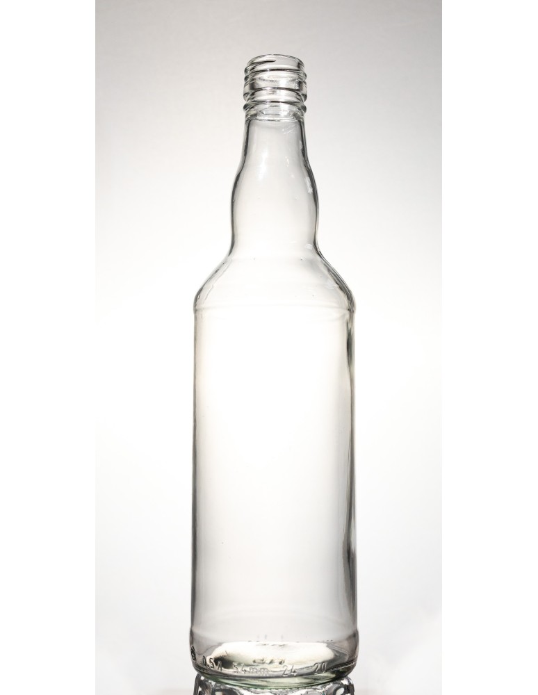 Szklane butelki na alkohol - galoniki - Transparentna butelka monopolowa 500 ml ze złotą zakrętką fi 28mm · 6 sztuk - product MODO24.PL 4