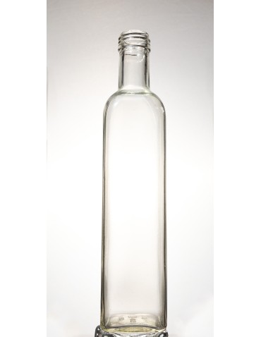 Szklane butelki na alkohol - galoniki - Kwadratowa butelka przezroczysta 500 ml ze złotą nakrętką fi 31,5 mm · 6 sztuk - product 6