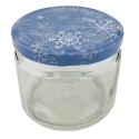 słoik 235 ml fi 82 zwykły z pokrywką śniezynka pak