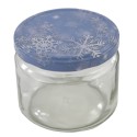 słoik 235 ml fi 82 zwykły z pokrywką śniezynka pak