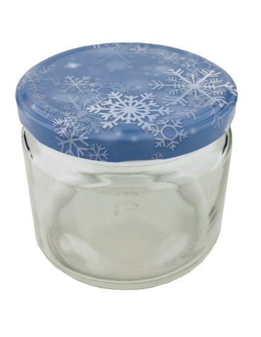 Słoiki - Słoik 330 ml zwykły · Pokrywka (⌀82) z grafiką “śnieżynka” · 6-pak - product 4