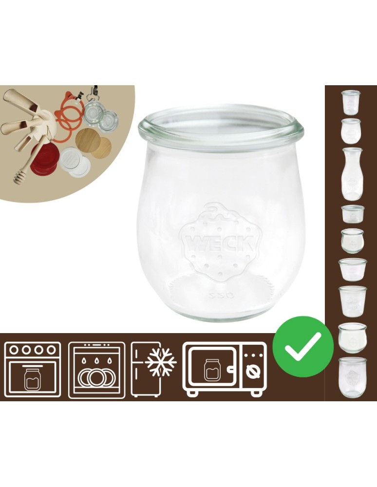 Słoiki i butelki - Słoiki WECK / żaroodporny słoik 220ml TULIP - produkt MODO24.PL 1