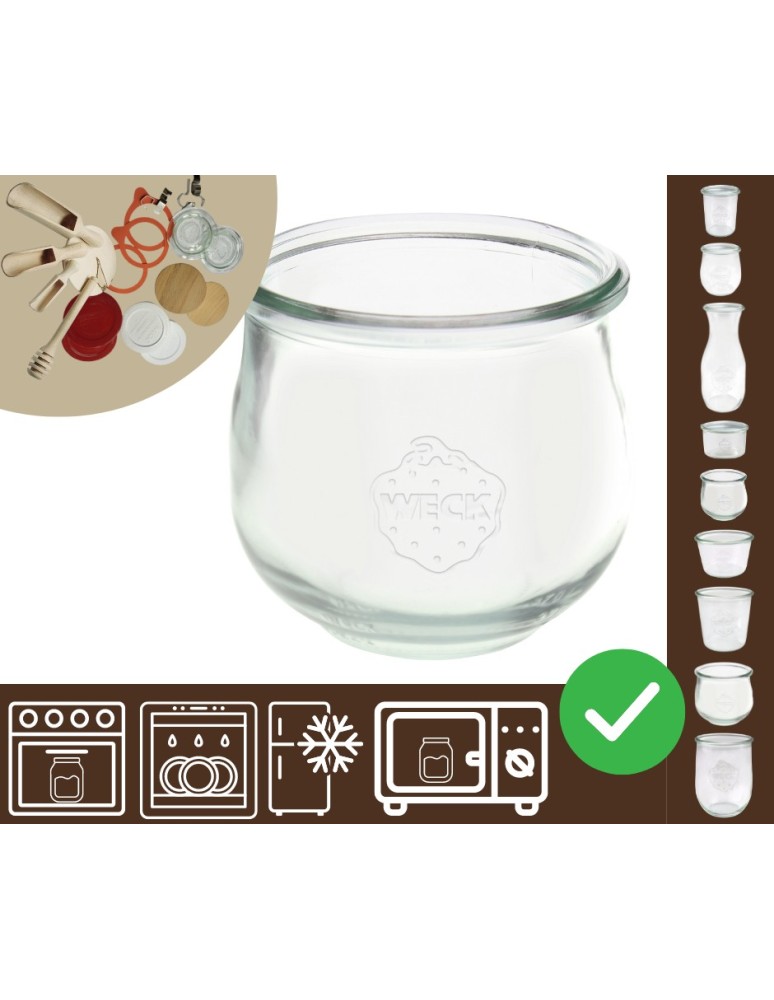 Słoiki i butelki - Słoiki WECK / żaroodporny słoik 370ml TULIP - produkt MODO24.PL 1