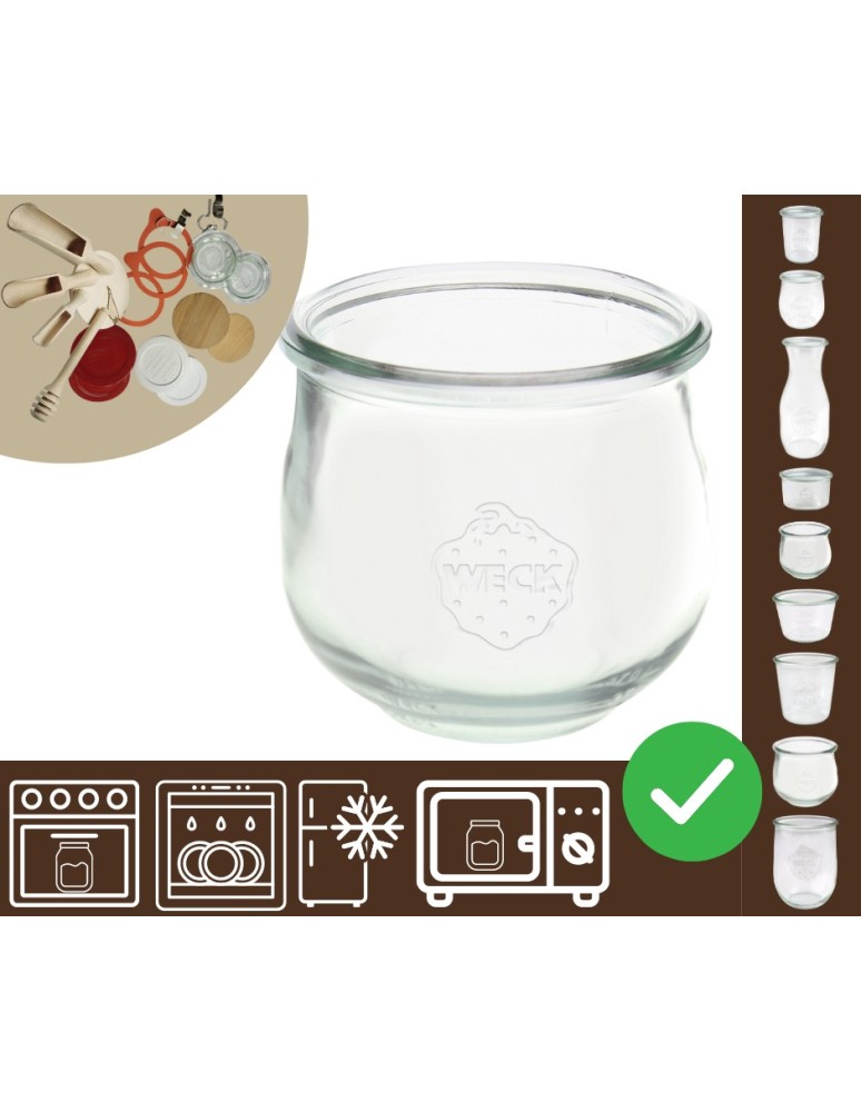 Słoiki i butelki - Słoiki WECK / żaroodporny słoik 580ml TULIP - produkt MODO24.PL 1