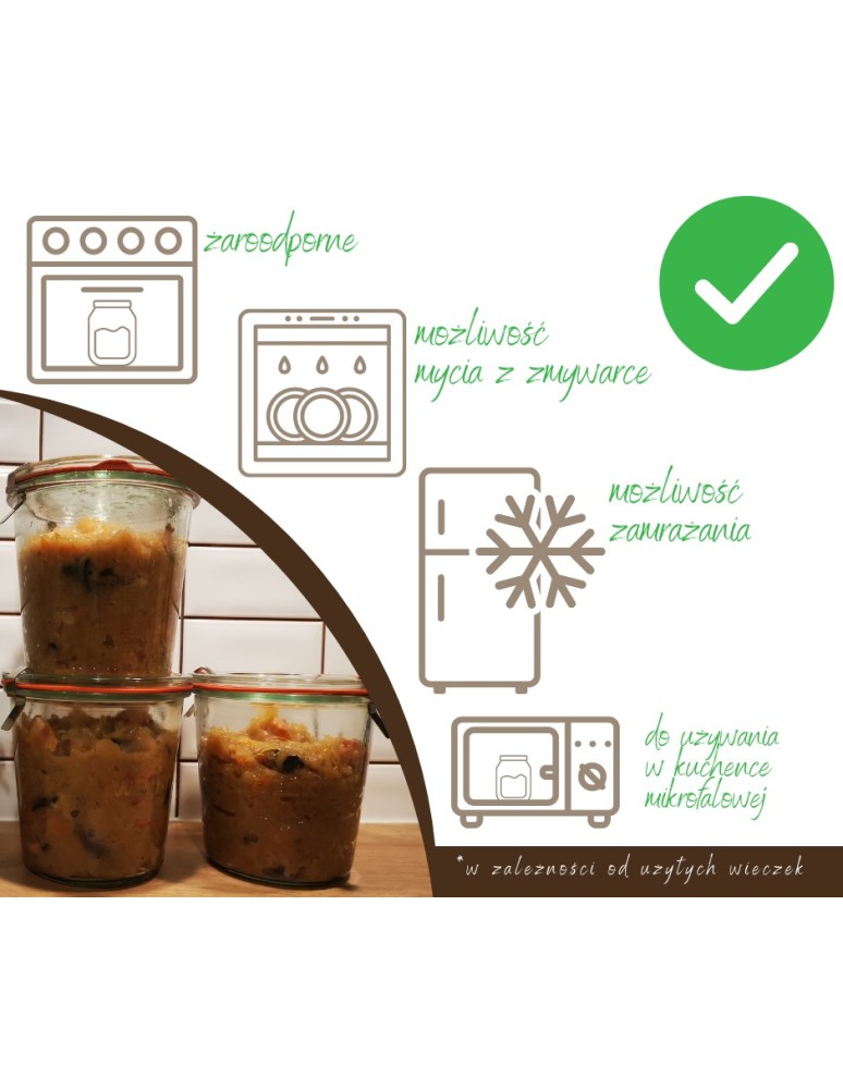 Słoiki i butelki - Słoiki WECK / żaroodporna KARAFKA 1l 1062ml BUTELKA - product MODO24.PL 5