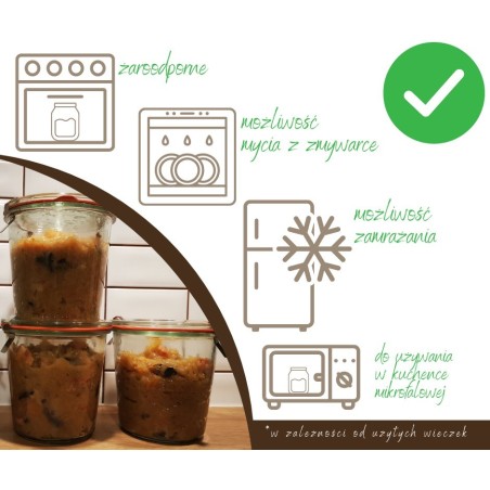 Słoiki WECK 6szt/ żaroodporna KARAFKA 1l 1062ml BUTELKA