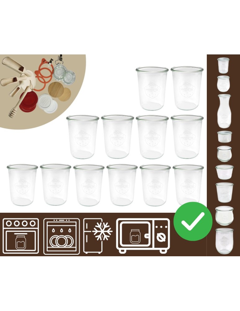 Słoiki i butelki - Słoiki WECK 12szt/ żaroodporny słoik 850ml MOLD - produkt MODO24.PL 1