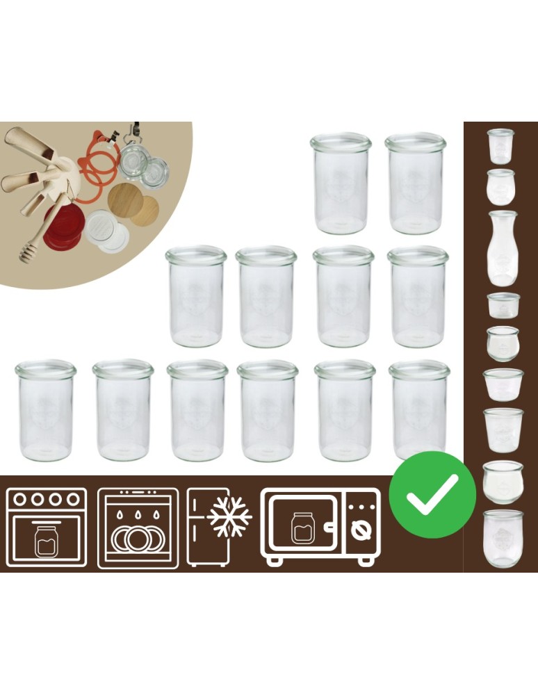 Słoiki i butelki - Słoiki WECK 12szt/ żaroodporny słoik 1050ml 1l MOLD - produkt MODO24.PL 1