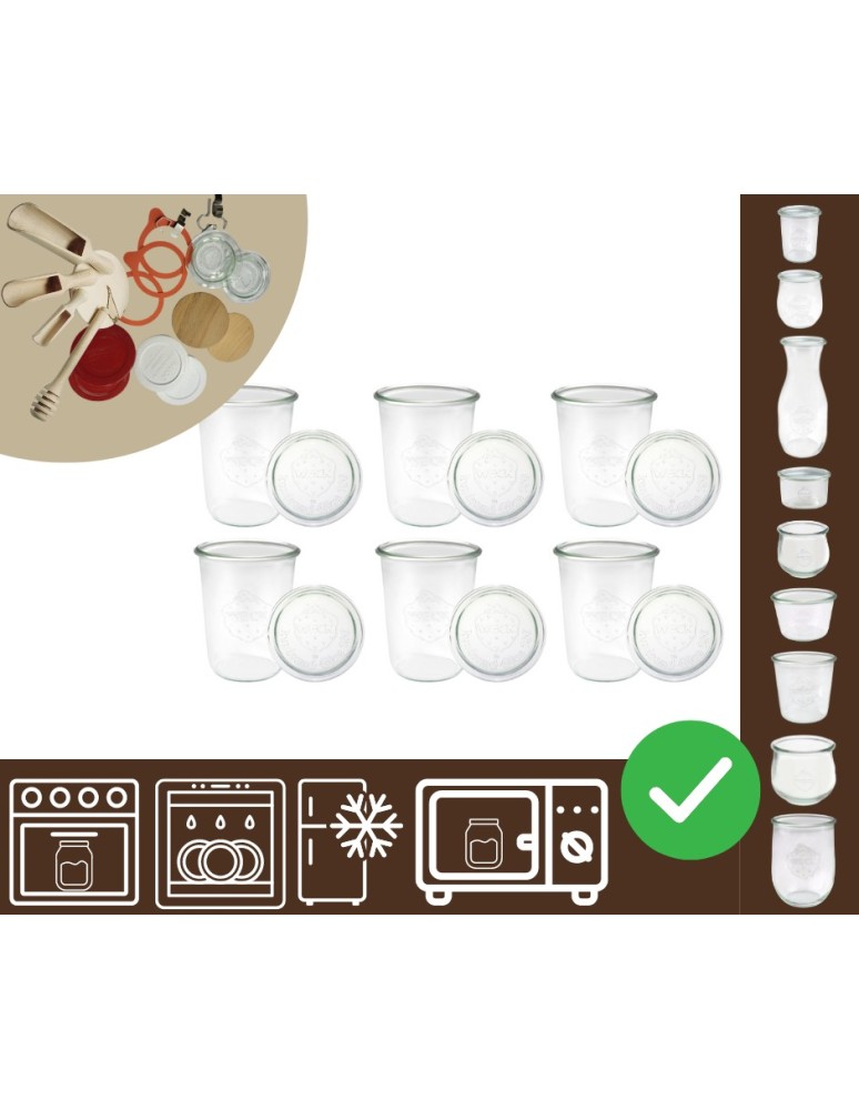 Słoiki i butelki - Słoiki WECK 6szt/ szklane wieko słoik 850ml MOLD - produkt MODO24.PL 11
