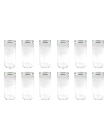 Słoiki i Dodatki - Słoiki WECK 12szt/ szklane wieko słoik 1040ml 1l CYLINDER - product 13