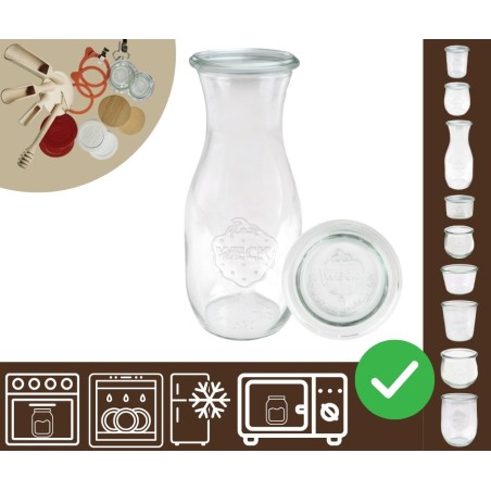 Słoiki WECK / szklane wieko KARAFKA 1l 1062ml BUTELKA