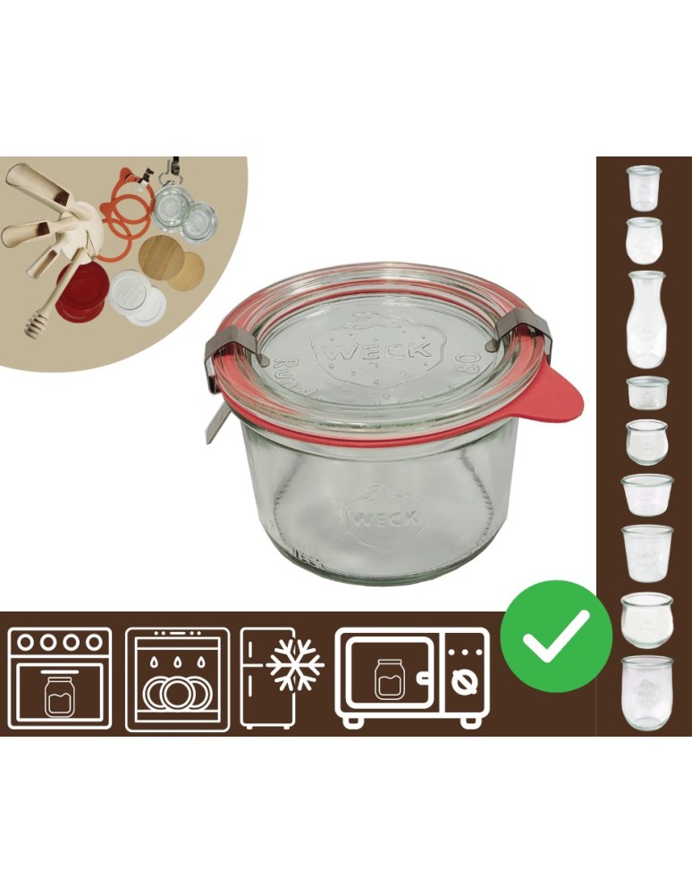 Słoiki i butelki - Słoiki WECK / szkl. wieko,gumka, bl słoik 200ml MOLD - produkt MODO24.PL 11