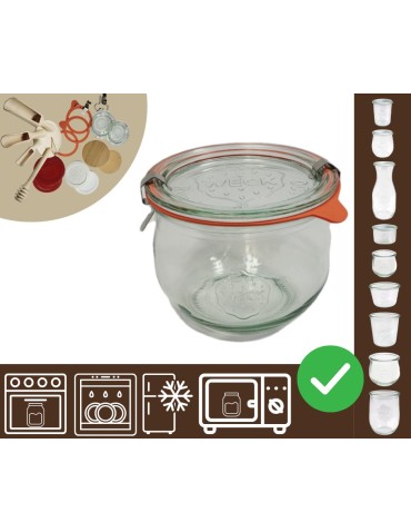 Słoiki i Dodatki - Słoiki WECK / szkl. wieko,gumka, bl słoik 370ml TULIP - product 11