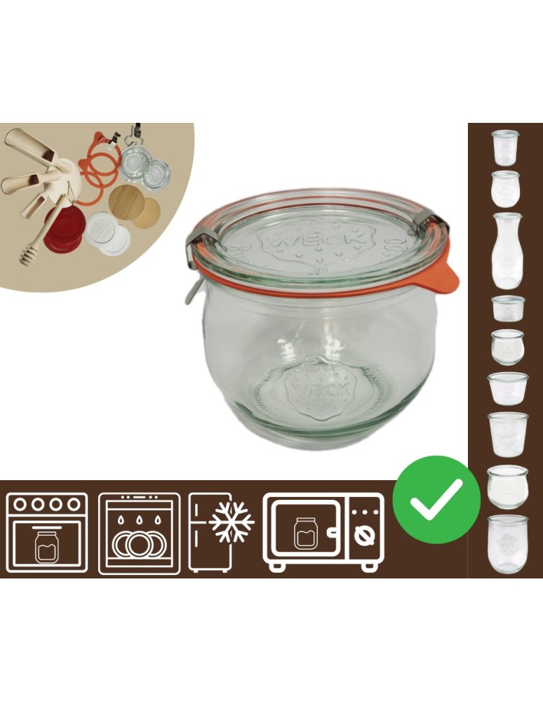 Słoiki i Dodatki - Słoiki WECK / szkl. wieko,gumka, bl słoik 370ml TULIP - product MODO24.PL 11