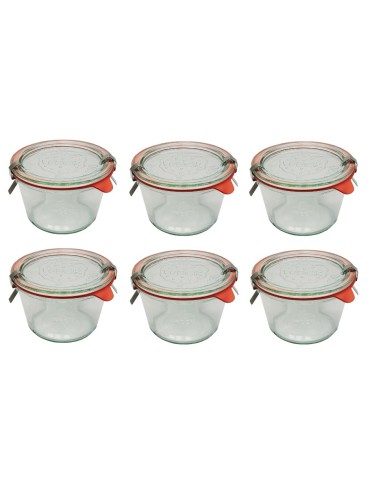 Słoiki i butelki - Słoiki WECK 6szt/ szkl. wieko,gumka, bl słoik 370ml MOLD - produkt 13