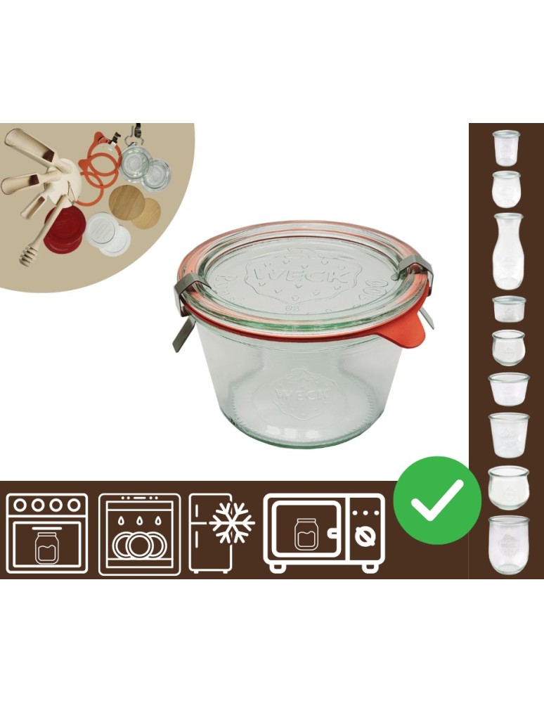 Słoiki i butelki - Słoiki WECK / szkl. wieko,gumka, bl słoik 370ml MOLD - produkt MODO24.PL 11