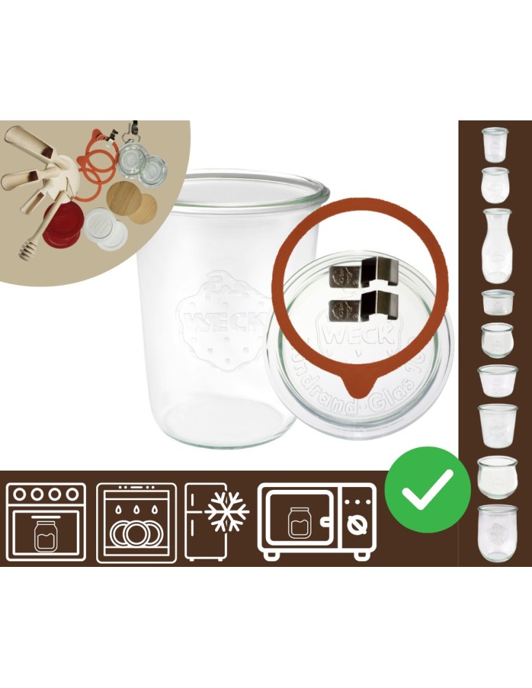 Słoiki i butelki - Słoiki WECK / szkl. wieko,gumka, bl słoik 850ml MOLD - produkt MODO24.PL 11
