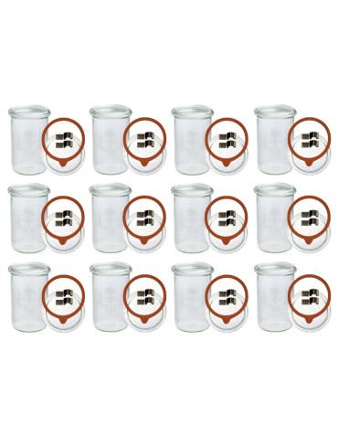 Słoiki i butelki - Słoiki WECK 12szt/ szkl. wieko,gumka, bl słoik 1050ml 1l MOLD - produkt 13