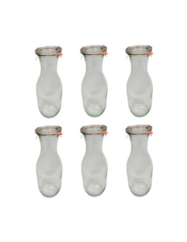 Słoiki i butelki - Słoiki WECK 6szt/ szkl. wieko,gumka, bl KARAFKA 1l 1062ml BUTELKA - produkt 13