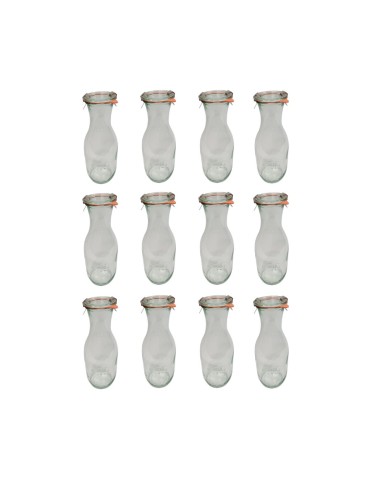 Słoiki i butelki - Słoiki WECK 12szt/ szkl. wieko,gumka, bl KARAFKA 1l 1062ml BUTELKA - produkt 13